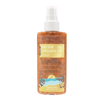Huile Sèche scintillante Bio Après-Soleil - 125g - Alphanova