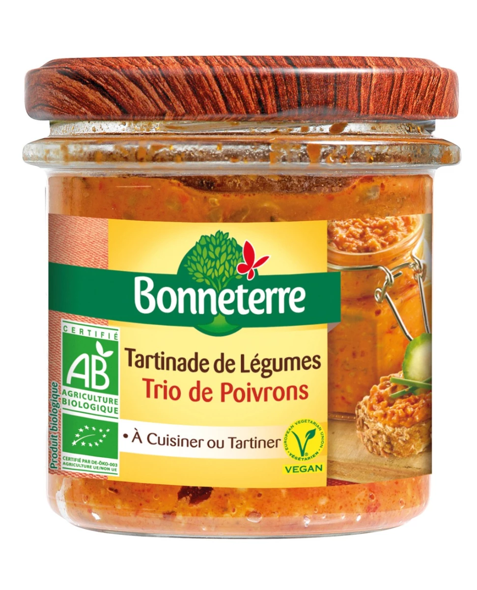 Tartinade Trio de Poivrons - 135g - Bonneterre