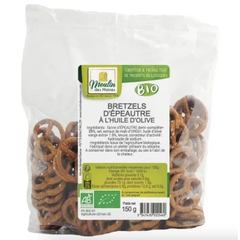 Bretzels d'Épeautre Bio - 150g - Moulin des Moines