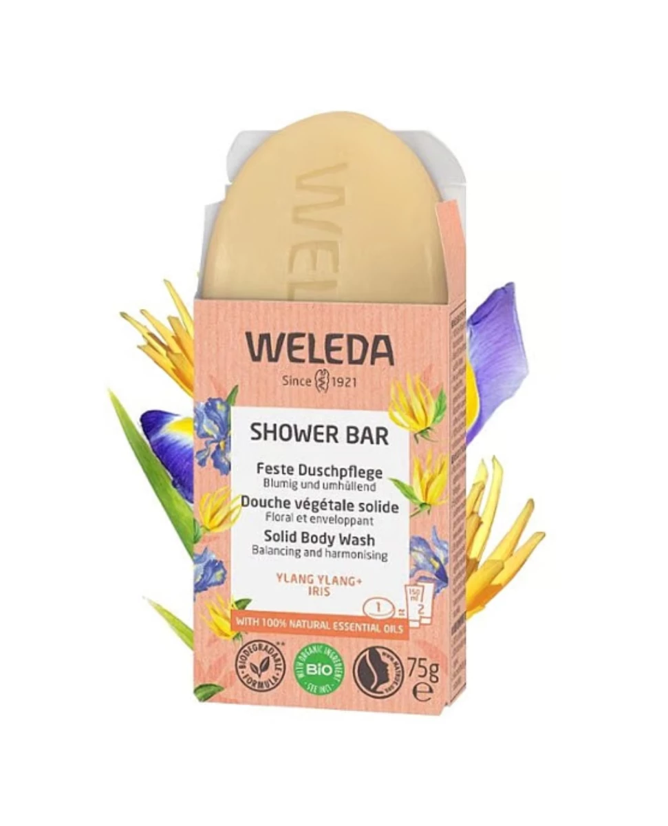 Douche Végétale Solide Ylang Ylang & Iris - 75g - Weleda