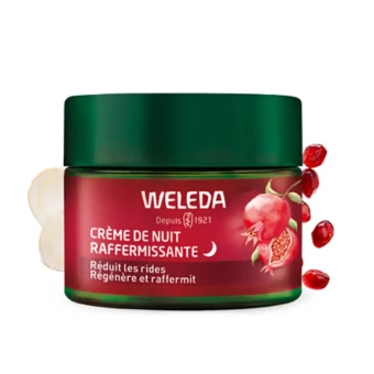 Crème de Nuit Raffermissante Grenade & Peptides de Maca - 40ml - Weleda