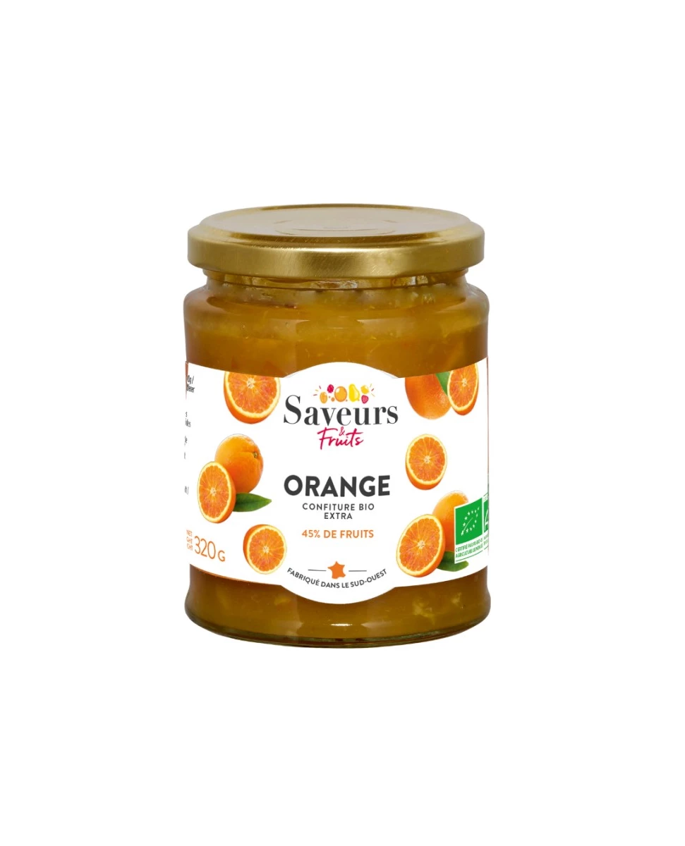 Confiture Extra d'Orange Bio - 320g - Saveurs Fruits