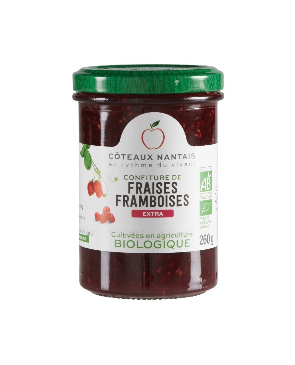 Confiture Fraise Framboise Extra - 260g - Coteaux Nantais