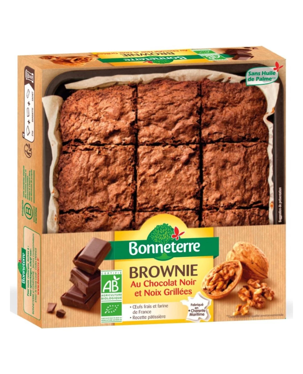 Brownie Chocolat Noir et Noix Grillées - 285g – Bonneterre