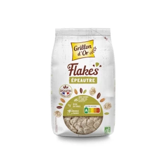 Flakes Épeautre Sans Sucre - 250g - Grillon d'Or