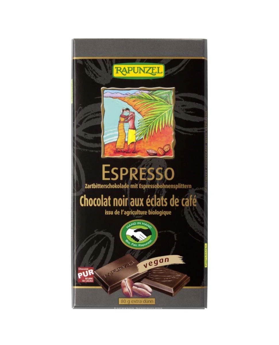 Chocolat Noir Espresso – 80g – Rapunzel