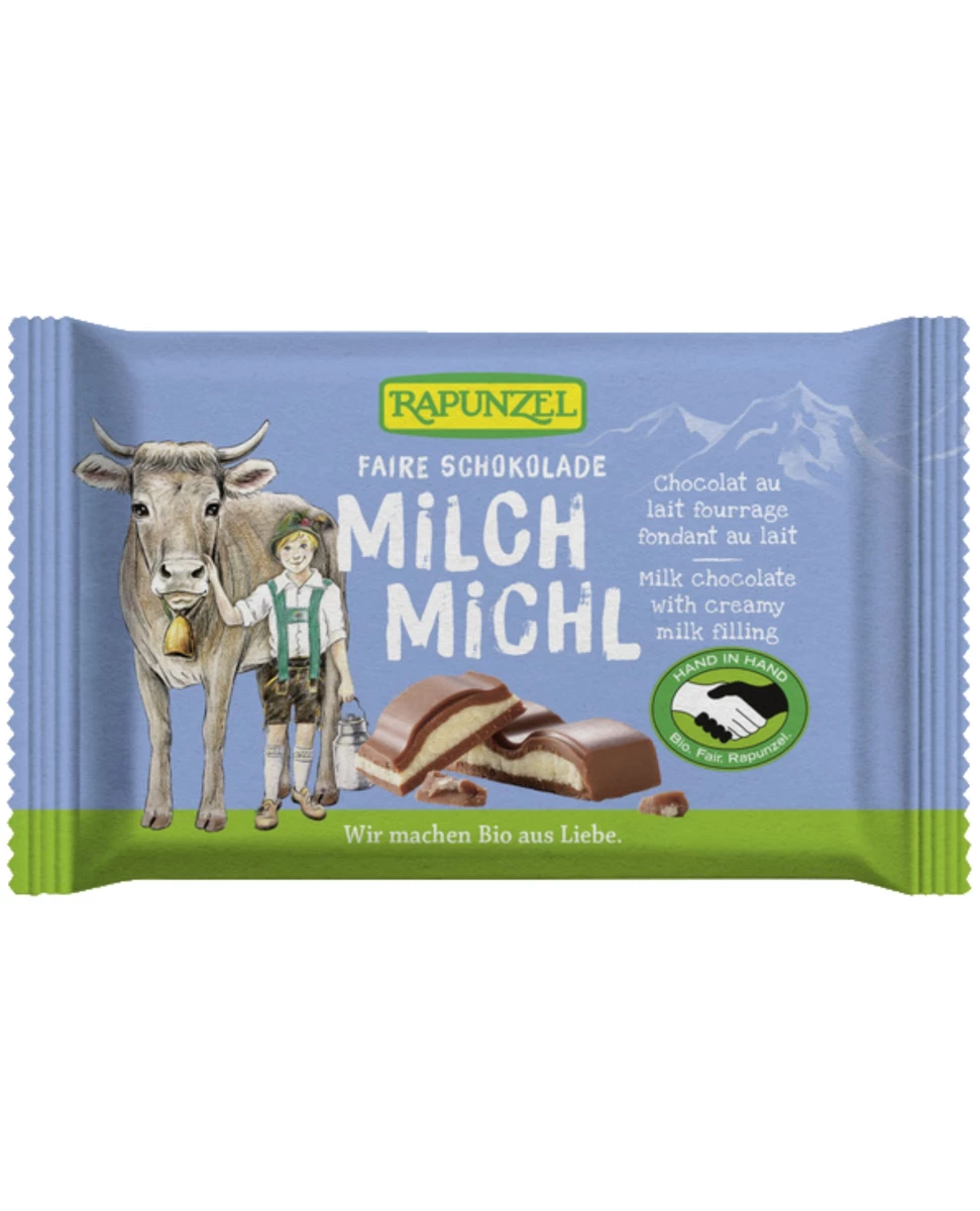 Chocolat au Lait Fourrage Fondant au Lait – 100g – Rapunzel